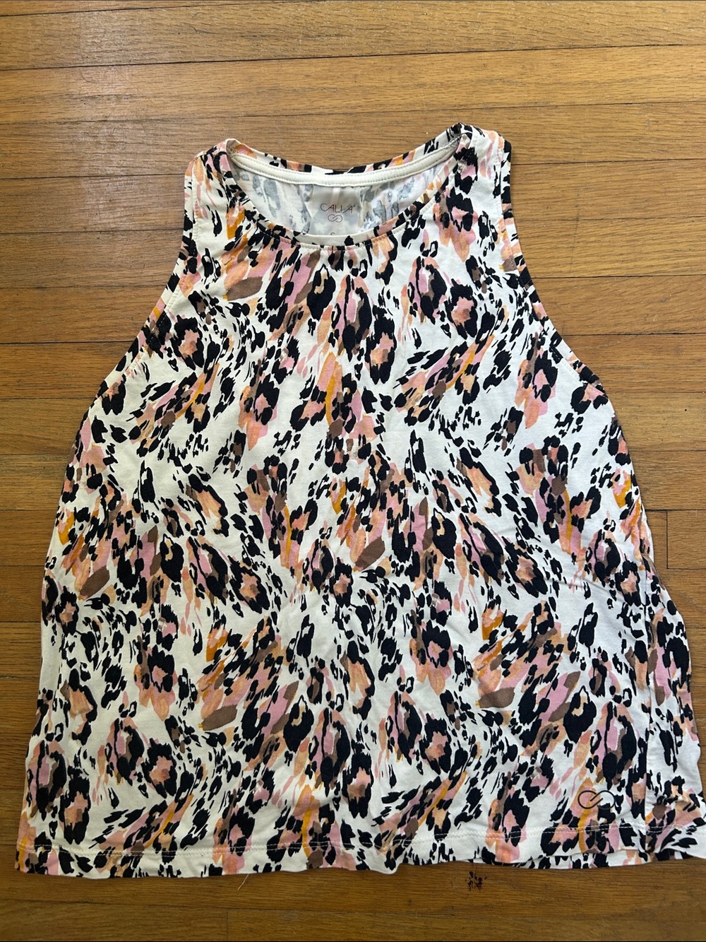 CALIA Sleeveless Animal Print Athletic Top
